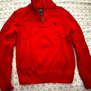 Quarter zip polo sweater